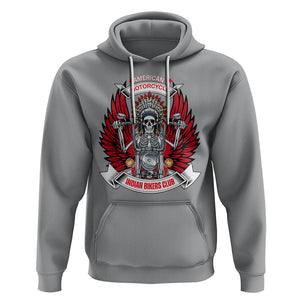 Motorcycle Rider Hoodie American Indian Biker Club TS09 Sport Gray Printyourwear