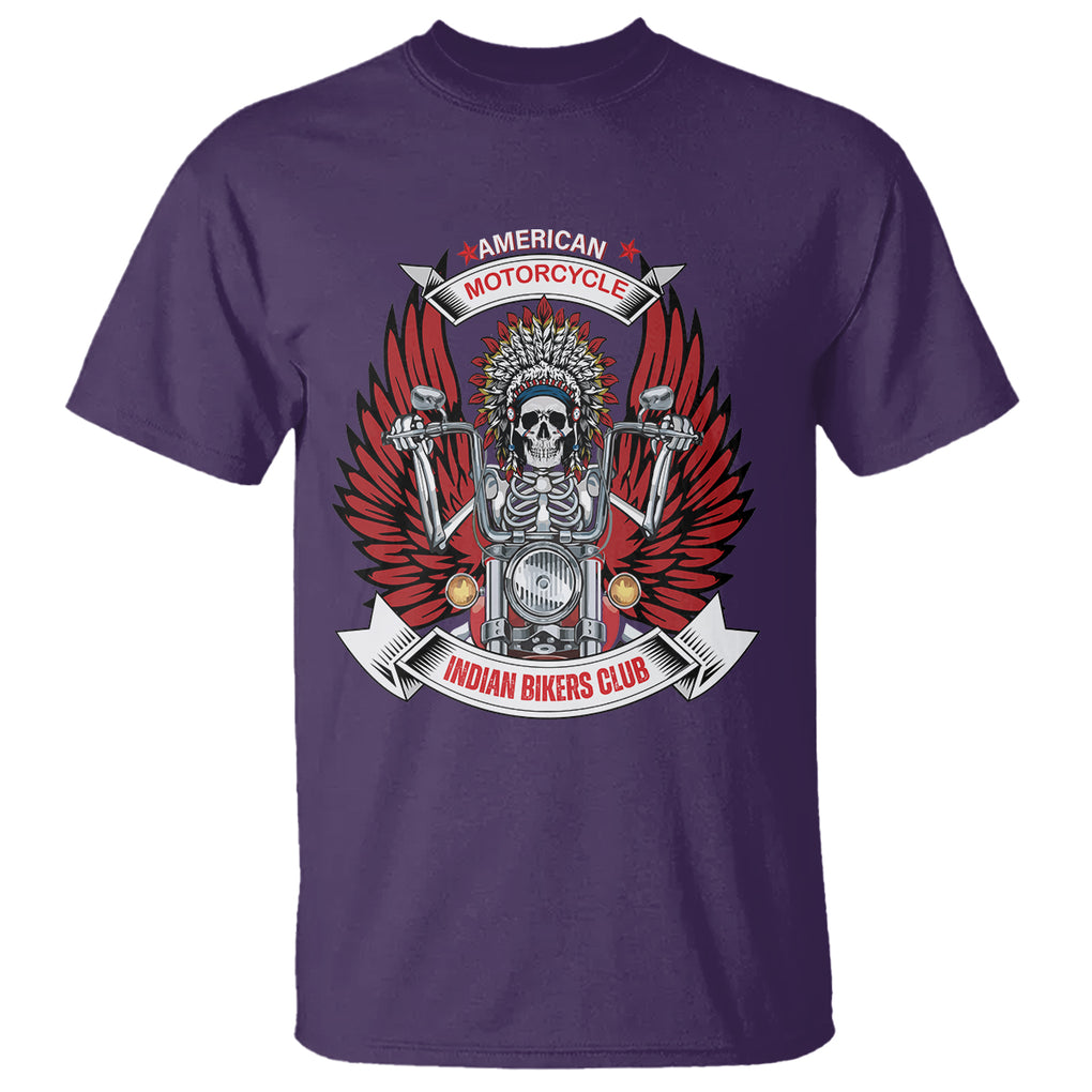 Motorcycle Rider T Shirt American Indian Biker Club TS09 Purple Printyourwear