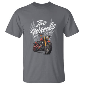 Motorcycle Rider T Shirt Four Wheels Mover The Body Two Wheels Move The Soul TS09 Charcoal Printyourwear