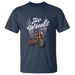 Motorcycle Rider T Shirt Four Wheels Mover The Body Two Wheels Move The Soul TS09 Navy Printyourwear