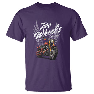 Motorcycle Rider T Shirt Four Wheels Mover The Body Two Wheels Move The Soul TS09 Purple Printyourwear
