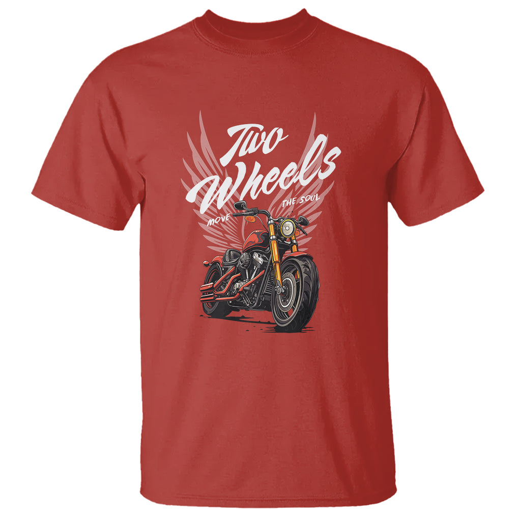 Motorcycle Rider T Shirt Four Wheels Mover The Body Two Wheels Move The Soul TS09 Red Printyourwear