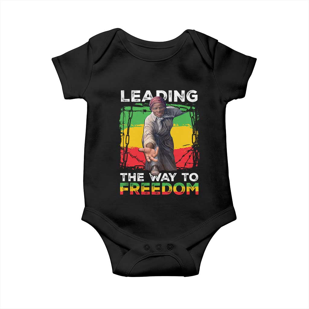 Harriet Tubman Baby Onesie Leading The Way To Freedom Black History TS09 Black Print Your Wear