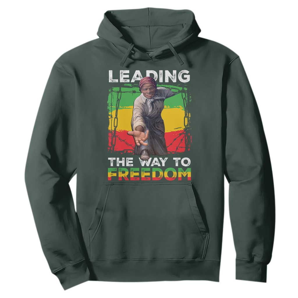 Harriet Tubman Hoodie Leading The Way To Freedom Black History TS09 Dark Forest Green Print Your Wear