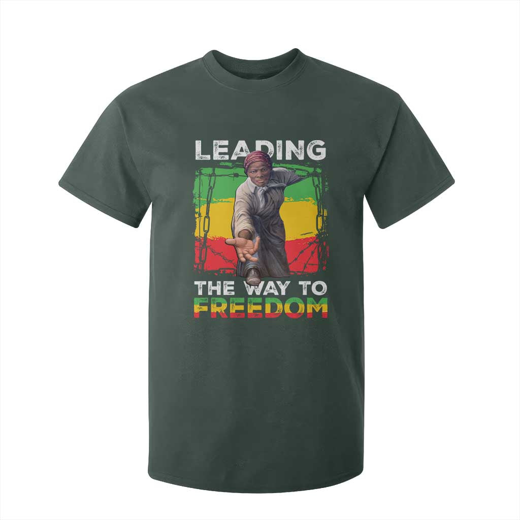 Harriet Tubman T Shirt For Kid Leading The Way To Freedom Black History TS09 Dark Forest Green Print Your Wear