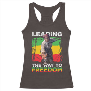 Harriet Tubman Racerback Tank Top Leading The Way To Freedom Black History TS09 Dark Chocolate Print Your Wear