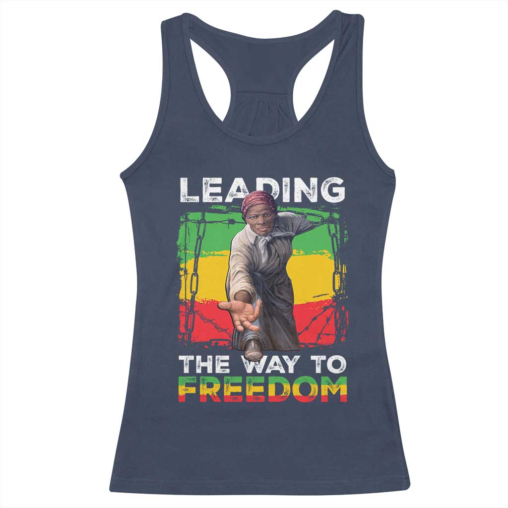 Harriet Tubman Racerback Tank Top Leading The Way To Freedom Black History TS09 Navy Print Your Wear