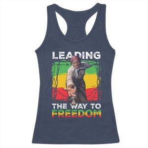 Harriet Tubman Racerback Tank Top Leading The Way To Freedom Black History TS09 Navy Print Your Wear