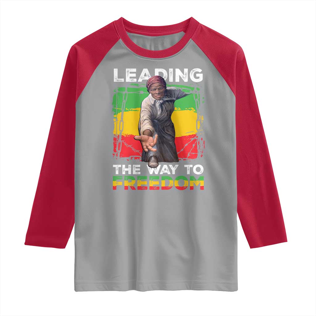 Harriet Tubman Raglan Shirt Leading The Way To Freedom Black History TS09 Sport Gray Red Print Your Wear