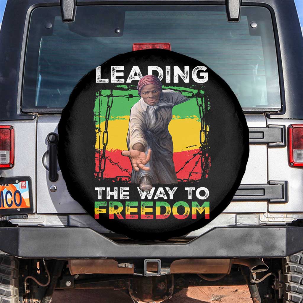 Harriet Tubman Spare Tire Cover Leading The Way To Freedom Black History TS09 No hole Black Print Your Wear