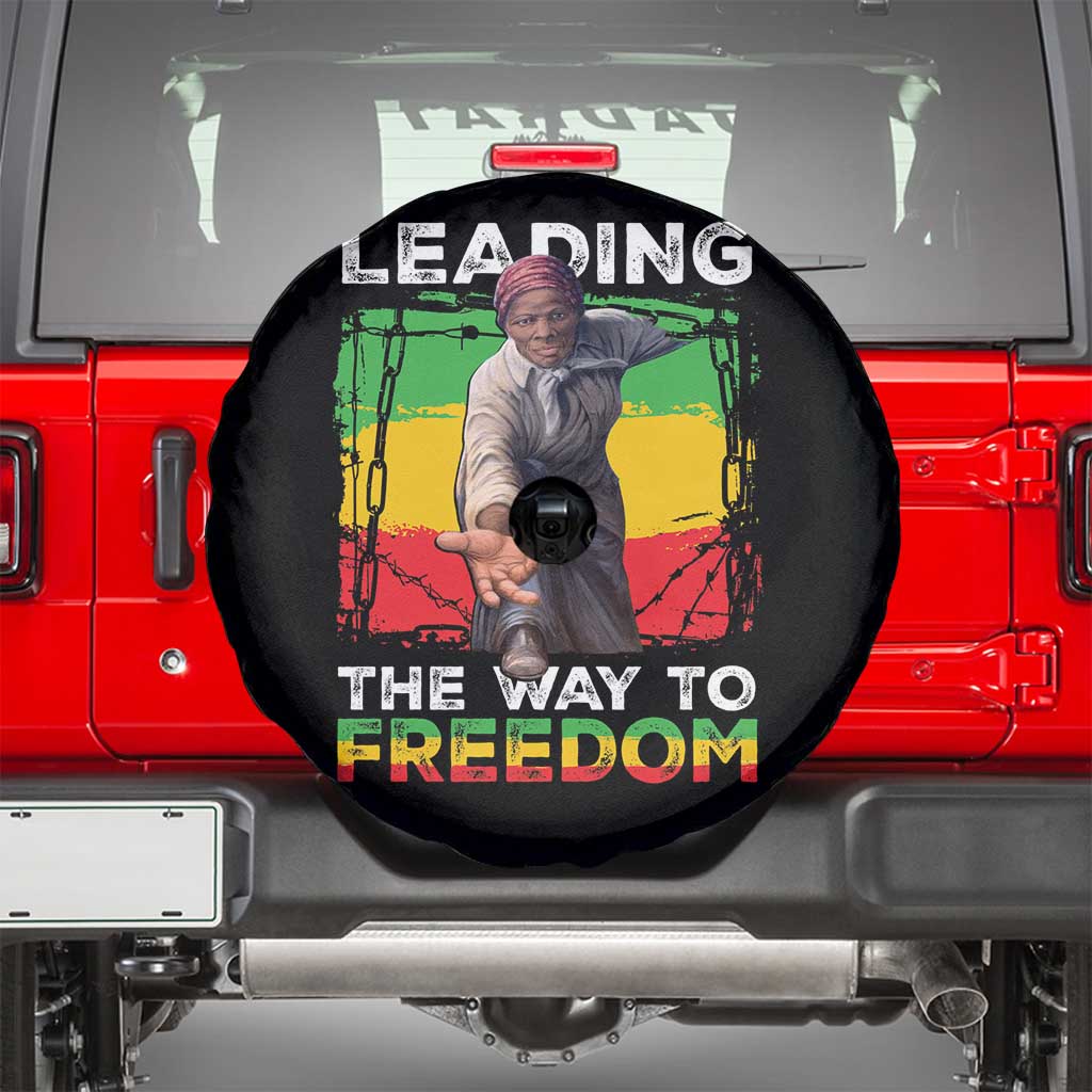 Harriet Tubman Spare Tire Cover Leading The Way To Freedom Black History TS09 Black Print Your Wear