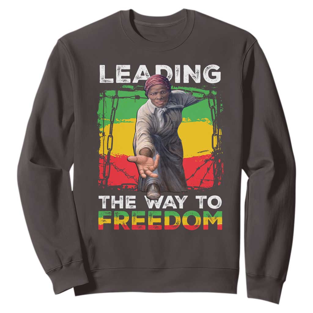 Harriet Tubman Sweatshirt Leading The Way To Freedom Black History TS09 Dark Chocolate Print Your Wear