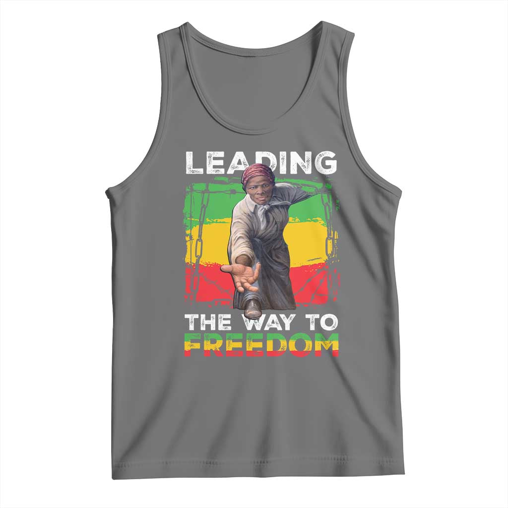 Harriet Tubman Tank Top Leading The Way To Freedom Black History TS09 Black Heather Print Your Wear
