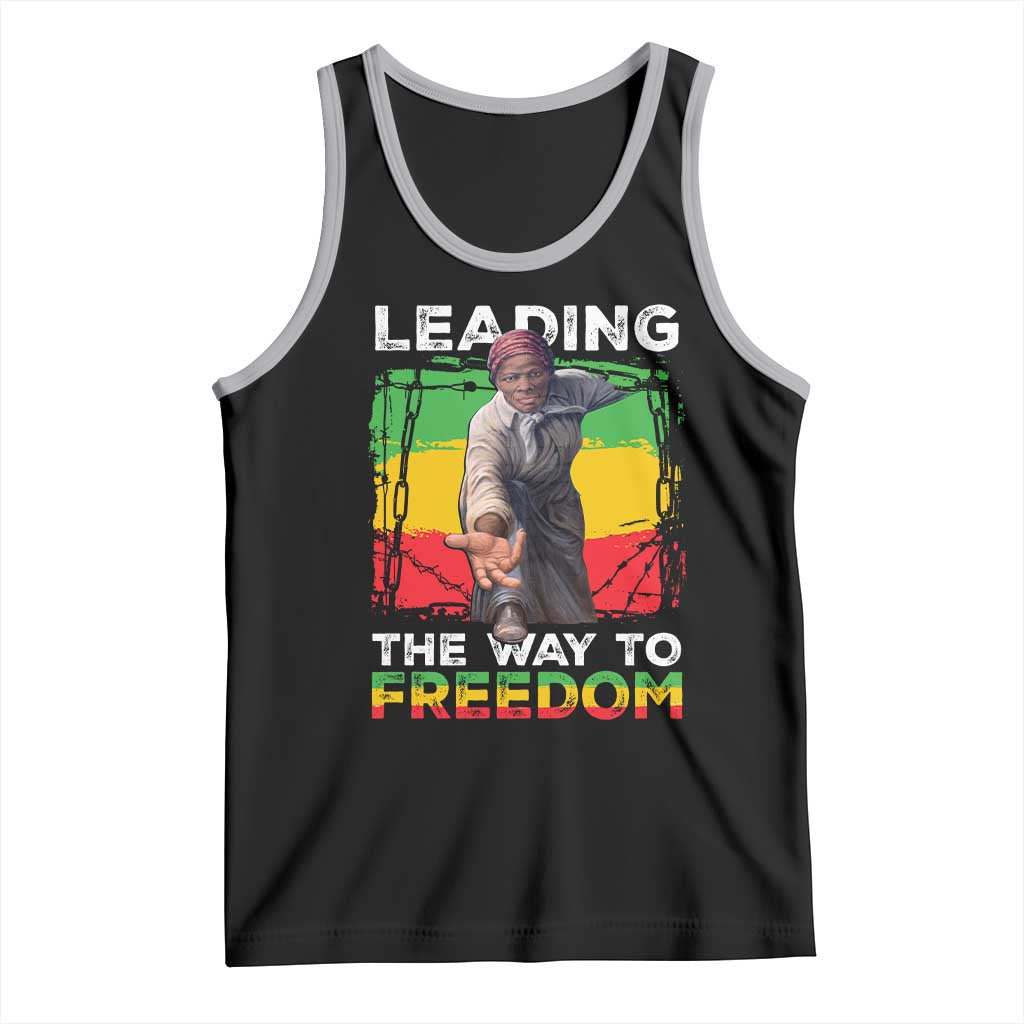 Harriet Tubman Tank Top Leading The Way To Freedom Black History TS09 Black Athletic Heather Print Your Wear