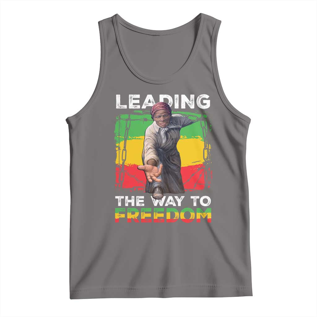 Harriet Tubman Tank Top Leading The Way To Freedom Black History TS09 Deep Heather Print Your Wear