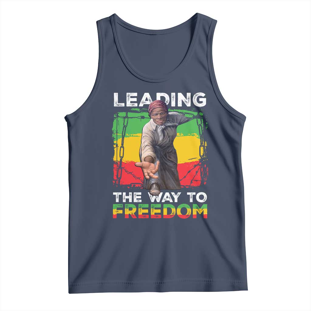 Harriet Tubman Tank Top Leading The Way To Freedom Black History TS09 Navy Print Your Wear