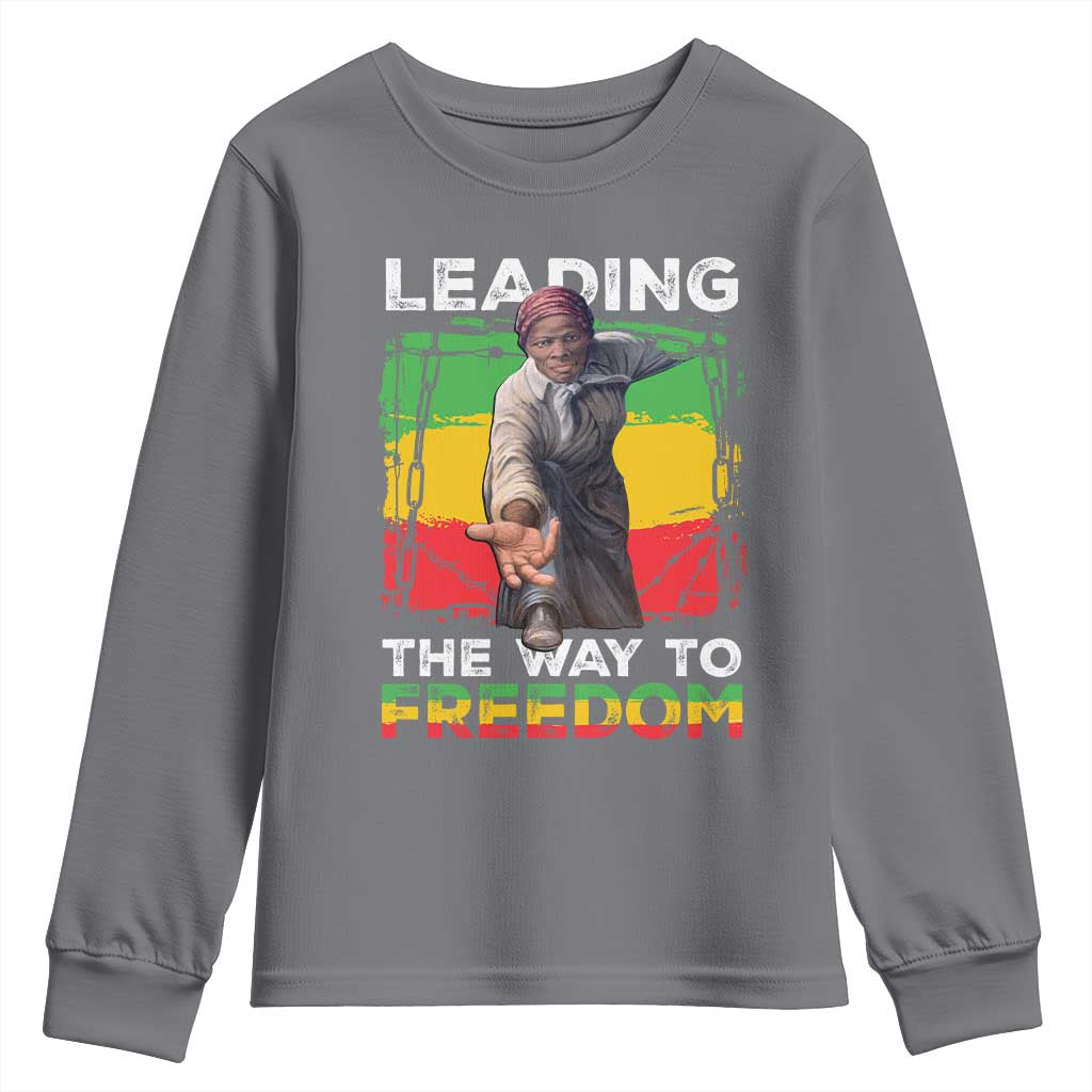 Harriet Tubman Youth Sweatshirt Leading The Way To Freedom Black History TS09 Charcoal Print Your Wear