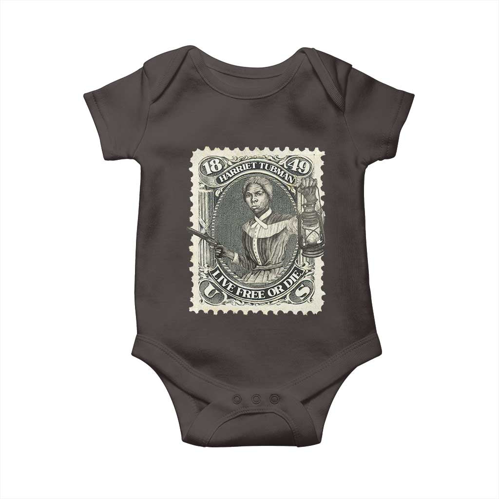 Harriet Tubman Baby Onesie Live Free Or Die Black History TS09 Dark Chocolate Print Your Wear