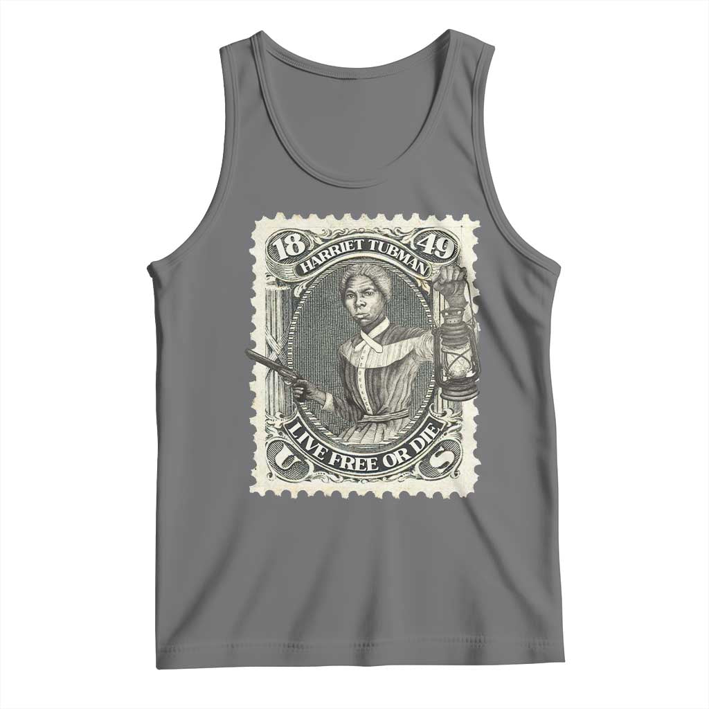 Harriet Tubman Tank Top Live Free Or Die Black History TS09 Black Heather Print Your Wear
