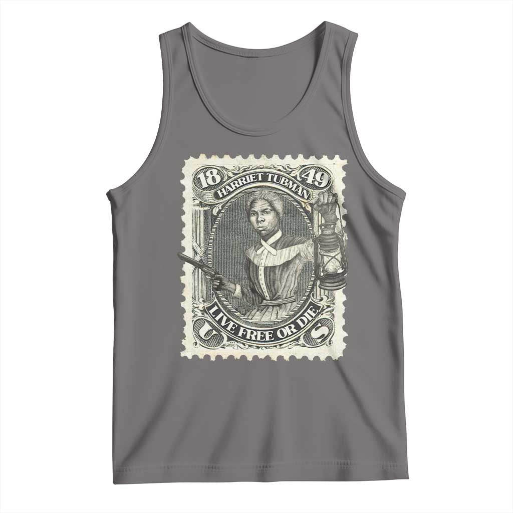 Harriet Tubman Tank Top Live Free Or Die Black History TS09 Deep Heather Print Your Wear