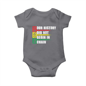 Malcolm X Baby Onesie Our History Did Not Begin In Chains TS09 Charcoal Print Your Wear