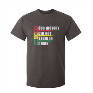 Malcolm X T Shirt For Kid Our History Did Not Begin In Chains TS09 Dark Chocolate Print Your Wear