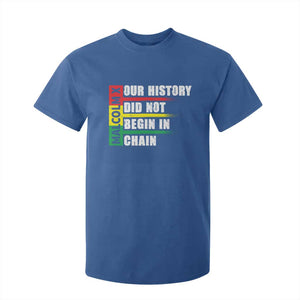 Malcolm X T Shirt For Kid Our History Did Not Begin In Chains TS09 Royal Blue Print Your Wear