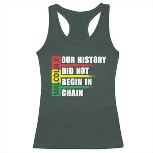 Malcolm X Racerback Tank Top Our History Did Not Begin In Chains TS09 Dark Forest Green Print Your Wear