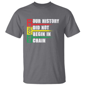 Malcolm X T Shirt Our History Did Not Begin In Chains TS09 Charcoal Print Your Wear