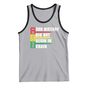 Malcolm X Tank Top Our History Did Not Begin In Chains TS09 Athletic Heather Black Print Your Wear