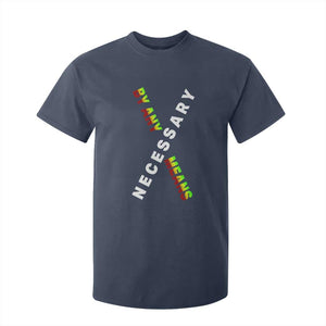 Malcolm X T Shirt For Kid By Any Means Necessary Black History TS09 Navy Print Your Wear