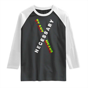 Malcolm X Raglan Shirt By Any Means Necessary Black History TS09 Black White Print Your Wear