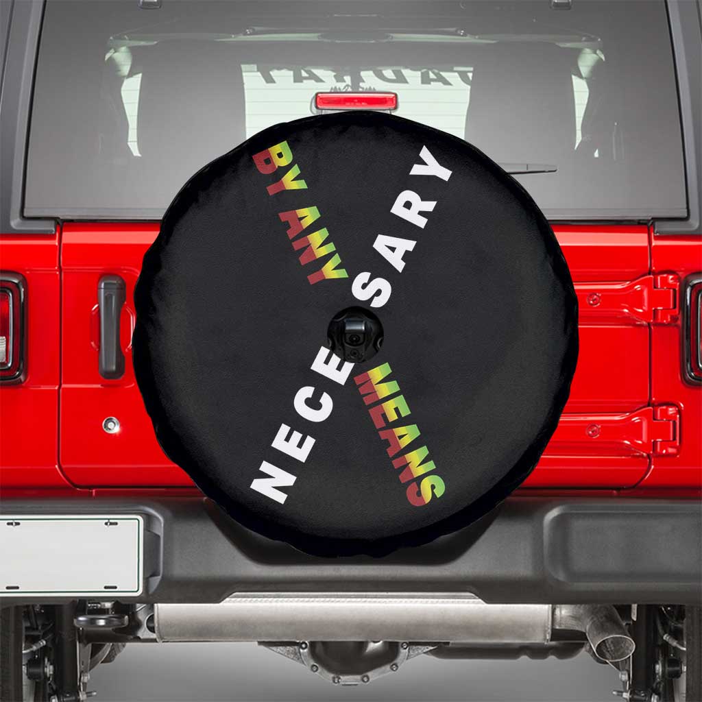 Malcolm X Spare Tire Cover By Any Means Necessary Black History TS09 Black Print Your Wear