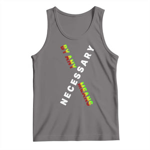Malcolm X Tank Top By Any Means Necessary Black History TS09 Deep Heather Print Your Wear
