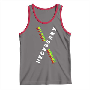 Malcolm X Tank Top By Any Means Necessary Black History TS09 Deep Heather Red Print Your Wear