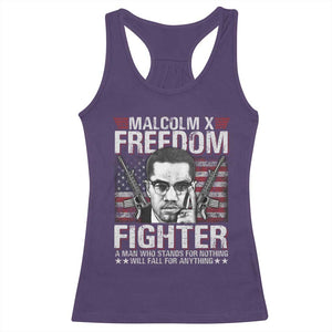 Malcolm X Racerback Tank Top A Man Who Stands For Nothing Will Fall For Anything TS09 Purple Print Your Wear