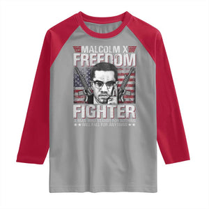 Malcolm X Raglan Shirt A Man Who Stands For Nothing Will Fall For Anything TS09 Sport Gray Red Print Your Wear
