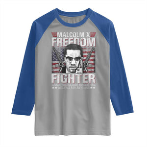 Malcolm X Raglan Shirt A Man Who Stands For Nothing Will Fall For Anything TS09 Sport Gray Royal Print Your Wear