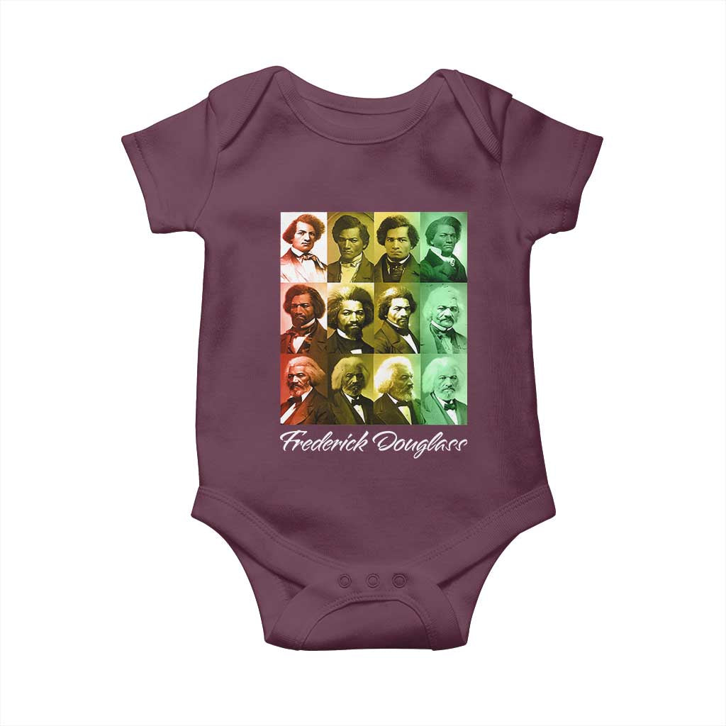 Life Of Frederick Douglass Baby Onesie Black History Month TS09 Maroon Print Your Wear
