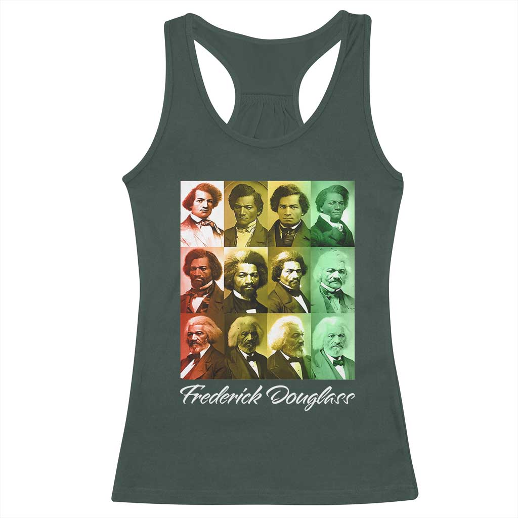 Life Of Frederick Douglass Racerback Tank Top Black History Month TS09 Dark Forest Green Print Your Wear