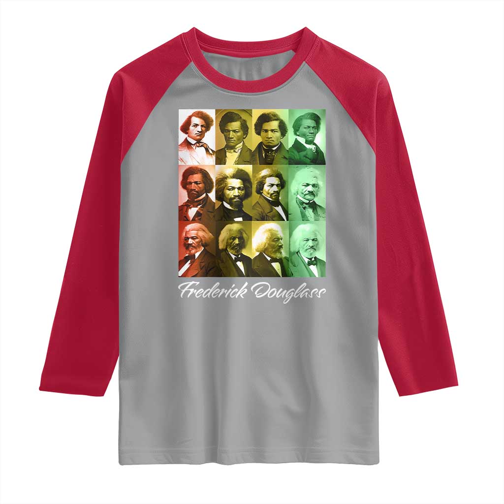 Life Of Frederick Douglass Raglan Shirt Black History Month TS09 Sport Gray Red Print Your Wear
