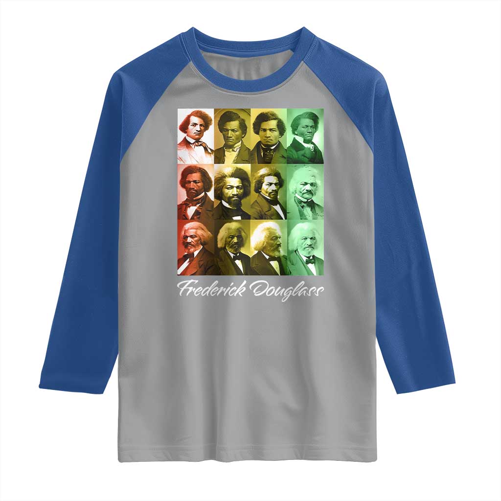 Life Of Frederick Douglass Raglan Shirt Black History Month TS09 Sport Gray Royal Print Your Wear