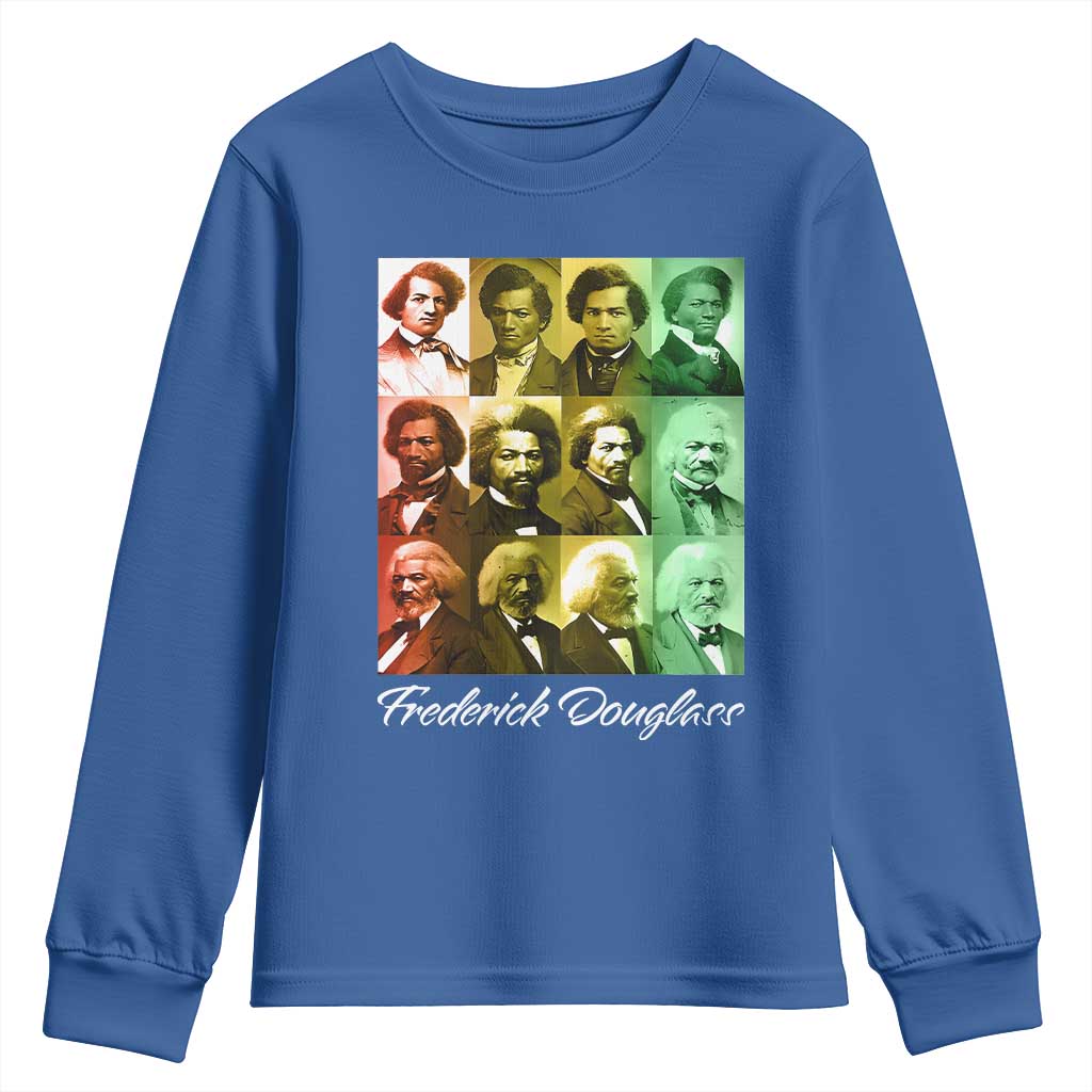 Life Of Frederick Douglass Youth Sweatshirt Black History Month TS09 Royal Blue Print Your Wear