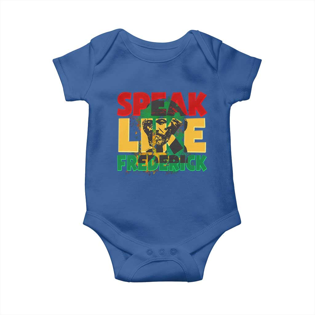 Speak Like Frederick Douglass Baby Onesie Black History Month TS09 Royal Blue Print Your Wear
