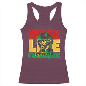 Speak Like Frederick Douglass Racerback Tank Top Black History Month TS09 Maroon Print Your Wear