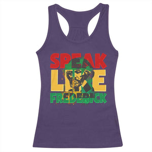 Speak Like Frederick Douglass Racerback Tank Top Black History Month TS09 Purple Print Your Wear