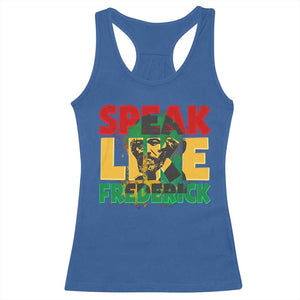 Speak Like Frederick Douglass Racerback Tank Top Black History Month TS09 Royal Blue Print Your Wear