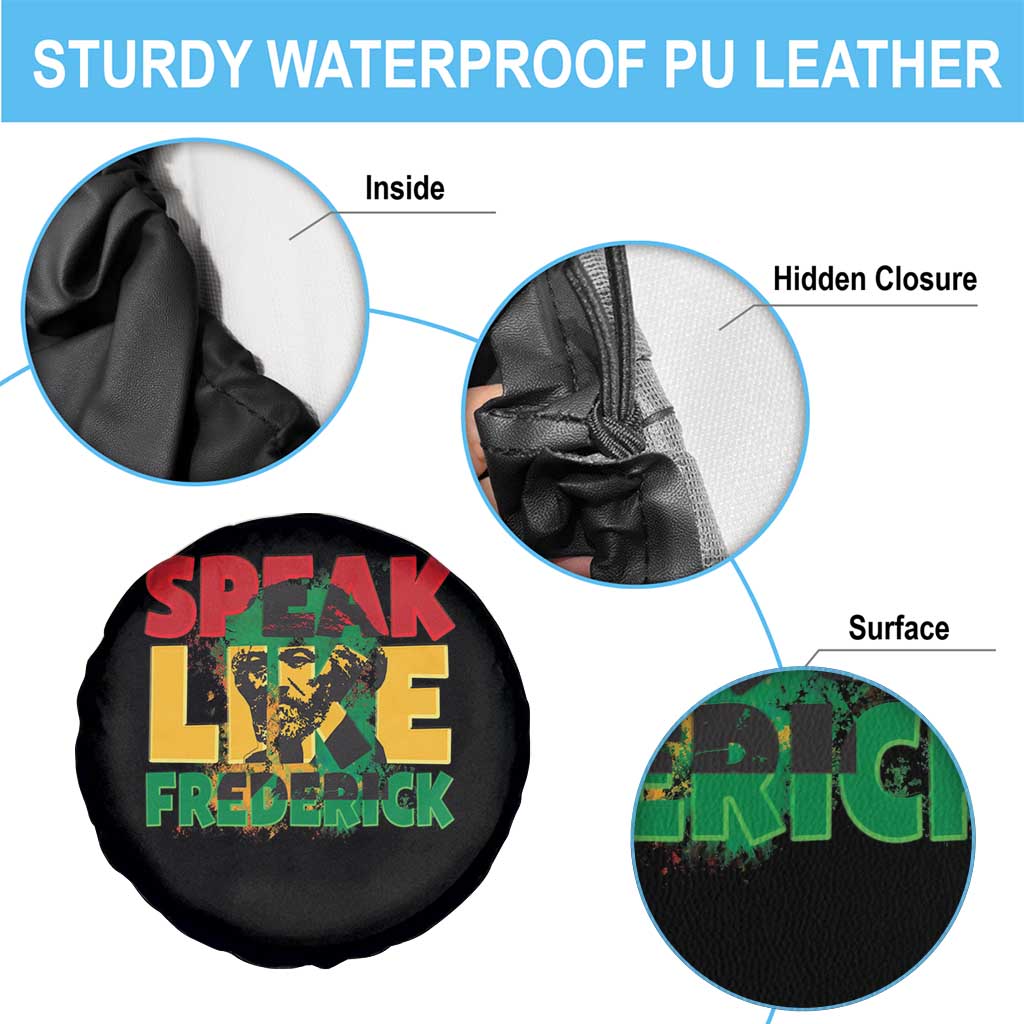 Speak Like Frederick Douglass Spare Tire Cover Black History Month TS09 Print Your Wear