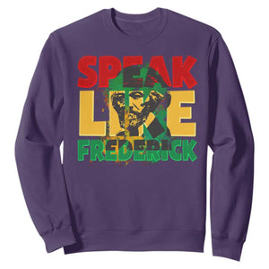 Speak Like Frederick Douglass Sweatshirt Black History Month TS09 Purple Print Your Wear