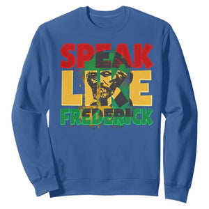 Speak Like Frederick Douglass Sweatshirt Black History Month TS09 Royal Blue Print Your Wear